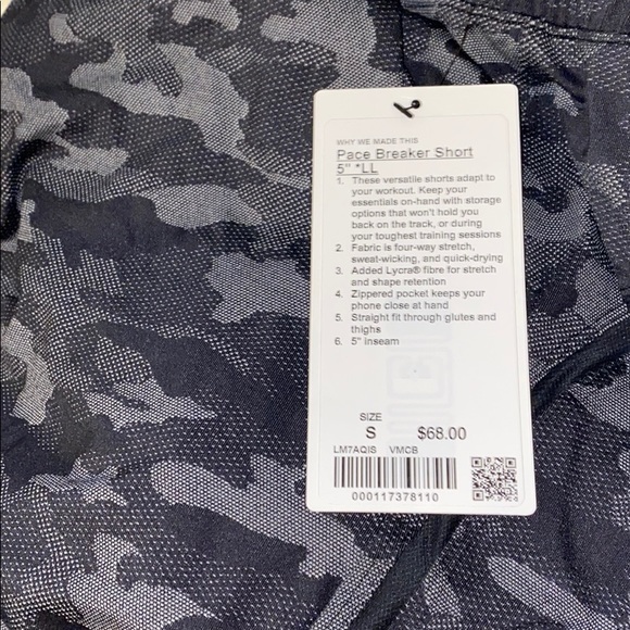 Pace Breaker Short 5” *Linerless, NWT - Picture 4 of 4